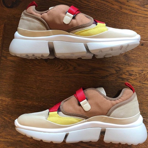 Chloe Shoes - Chloe Sonnie low top sneakers “earthy red”